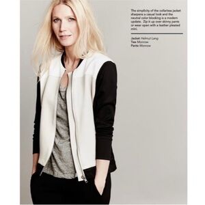 Helmut Lang Women's Monochrome Bomber Jacket S